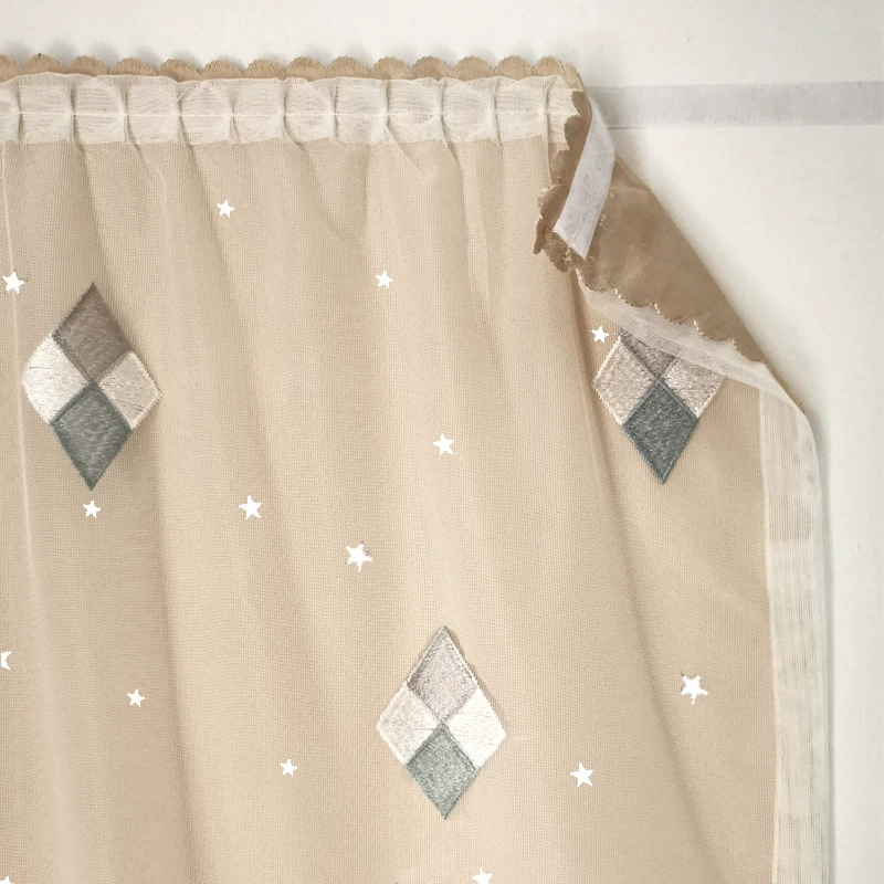 Dán Velcro Free Punch Cài đặt Net Red Rèm nhỏ Phòng ngủ Shading Công chúa Phong cách đơn giản - Phụ kiện rèm cửa