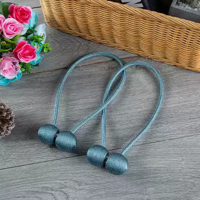 Curtain strap a pair of Nordic magnet buckle simple tie ball creative living room tie belt simple modern curtain clip