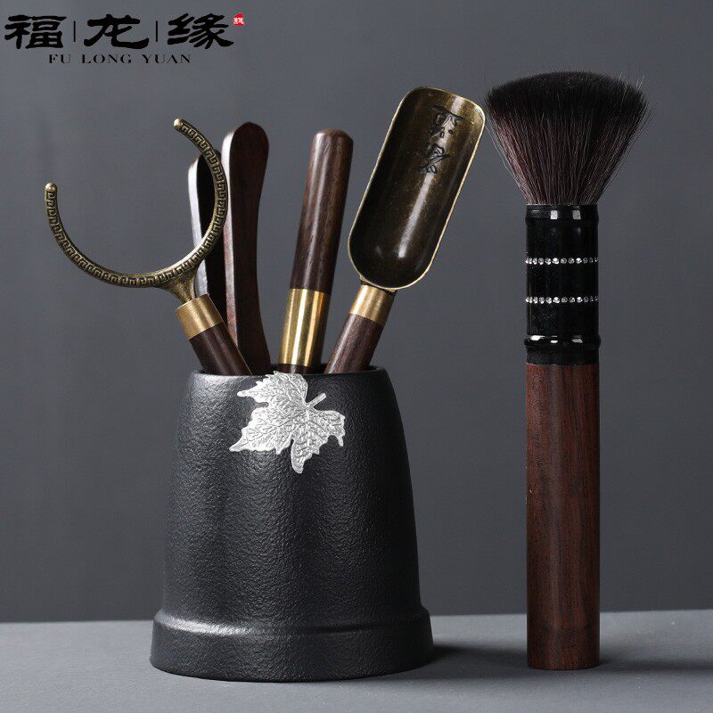 Tea ceremony six gentlemen set kung fu tea set accessories tea clip tea clip tweezers tea spoon tea needle pot raising pen brush