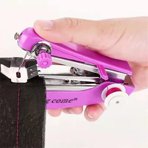 Мини -малая ручная швейная машина оборудована многопрофильной карманной ручной ручной.