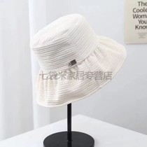 Womens big brim fisherman hat for spring and summer travel sun protection big head circumference sunshade hat womens foldable