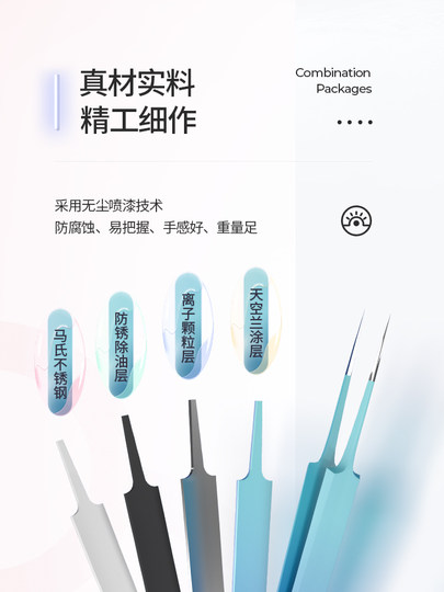 Allsmile Closed Mouth Acne Needle Set Squeeze Pick Acne Remove Blackhead Needle Cell Clip Tweezers Special for Beauty Salon