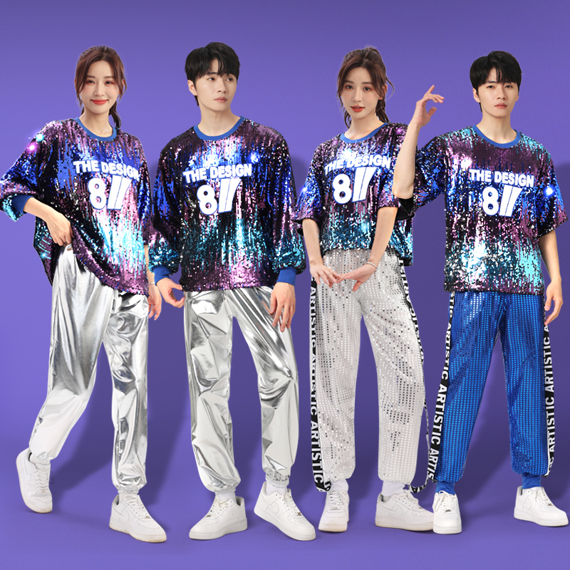 Jazz Dance Performance Costumes Cheerleading Costumes Women's Suits Korean Style Female Group Adult Middle School Students Cheerleading Performance Costumes