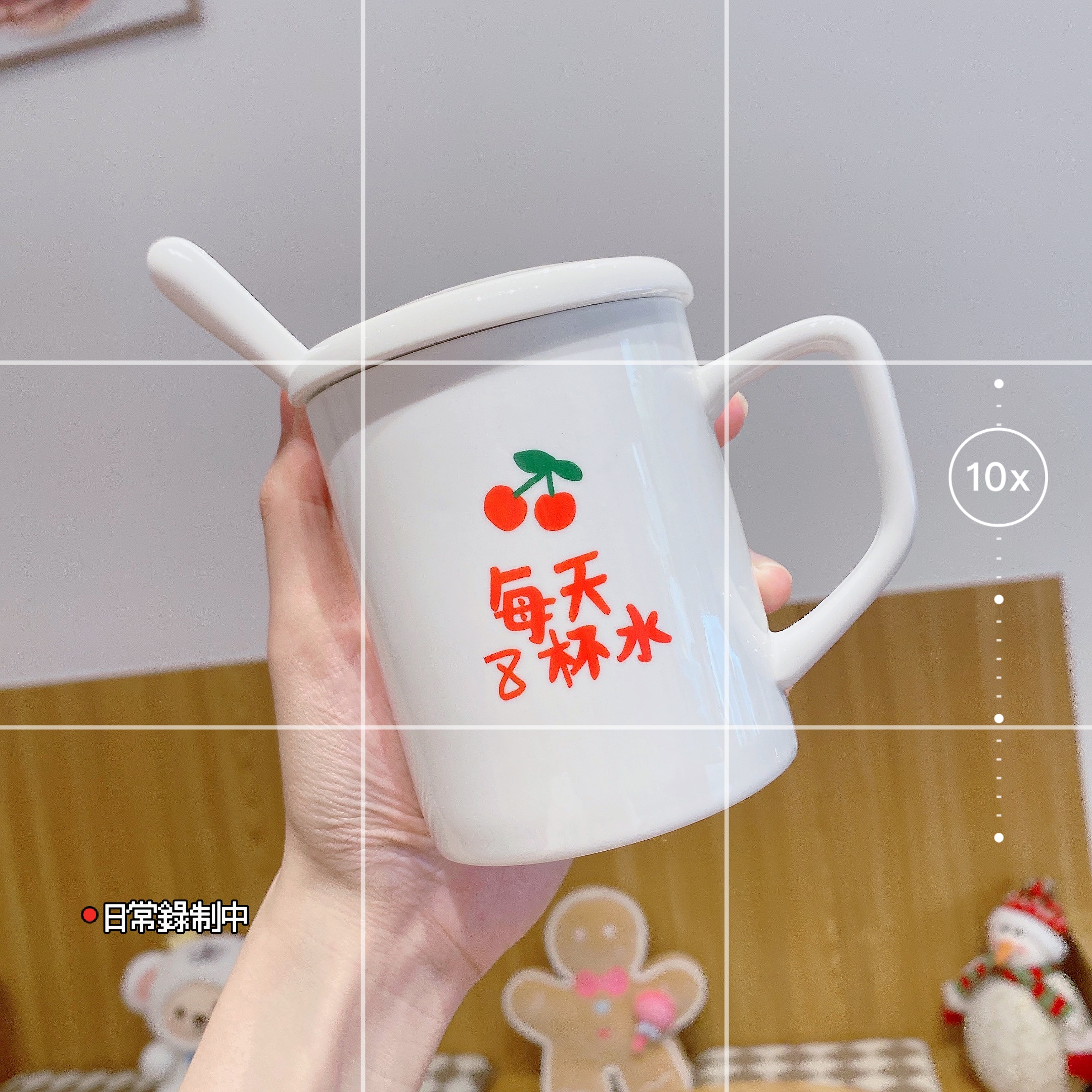 Mark Cup Ceramic Cup with lid spoon coffee cup housecouple cup boys large capacity teacup women's office