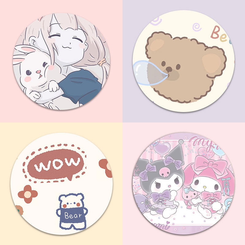 Cartoon Round Slip Rat Cushion Custom Waterproof Desk Cushion Wrist Thickening Pad Individuality Creativity Brief Cute Ins Wind Office Keyboard Mat Students Play Electric Race Mat Secondary Meta a little fresher