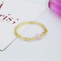 Money for me) Listen to me spend money for me wealth fortune Fortune yellow crystal powder natural bracelet