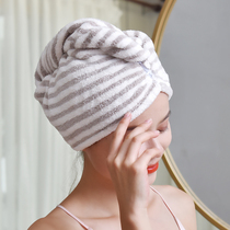 2 dry hair caps Womens super absorbent shower cap thickened hair wash quick-drying towel Cute head artifact bag towel