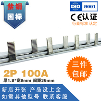 Electrical High-tech Copper Bus 2p 100a Terminal C45 Empty Connection Bar Dressing Bus Wire Copper