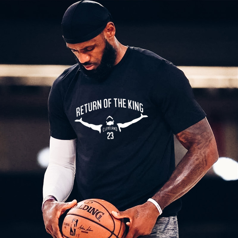 Knight James Short-Sleeved T-Shirt Men's Basketball Training Uniform Lakers Large Size Loose Cotton Half-Sleeved Clothes Knight James Short-Sleeved T-Shirt Men's Basketball Training Uniform Lakers Large Size Loose Cotton Half-Sleeved Clothes