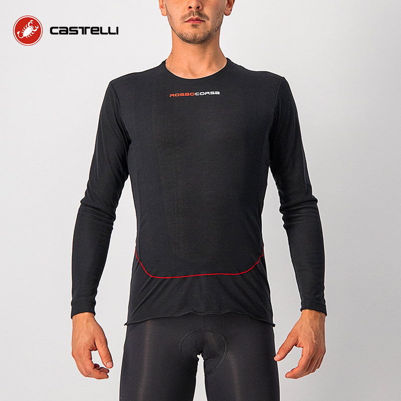 Castelli men spring and autumn warm lightweight leggings T-shirt quick dry breathable stretch professional cycling suit 4520529