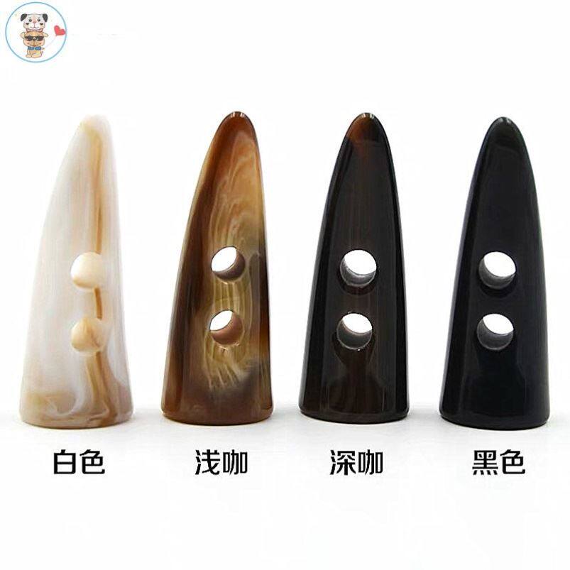 Horn buckle parts resin buffalo horn buckle women's clothing large clothes leather straw buttons Accessories Winter Dress Stylish Patterned Coat