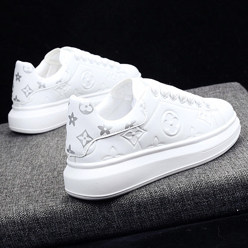 Hong Kong same Supreme men's shoes tide brand small white shoes women's inner heightening shoes couple sneakers