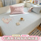 Cartoon cute patches embroidered washed cotton bed cover single piece bed sheet three piece set quilted tatami non-slip thin mattress