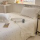 Double-sided 60S cotton washed cotton embroidered bed cover summer quilt single piece pure cotton three-piece set small fresh quilted single sheet