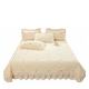 Warm milk fleece bed cover