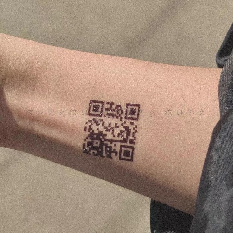 The new Korean ins surprise can scan the confession QR code tattoo stickers small fresh girl cartoon stickers