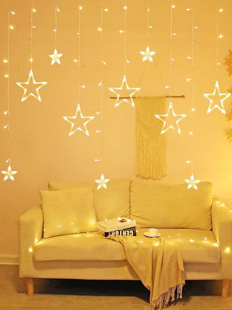 LED small color light flash light string starry star light Net red room decoration Bedroom decoration Romantic curtain light string
