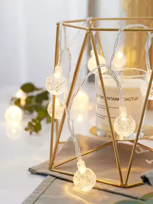 Crystal small string lights decoration room girl lamp Net red bedroom layout color light flashing light string Full of Stars