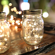 Light house Mason bottle lamp string Solar hanging lamp Star lighting Net red room decoration Outdoor waterproof garden lantern