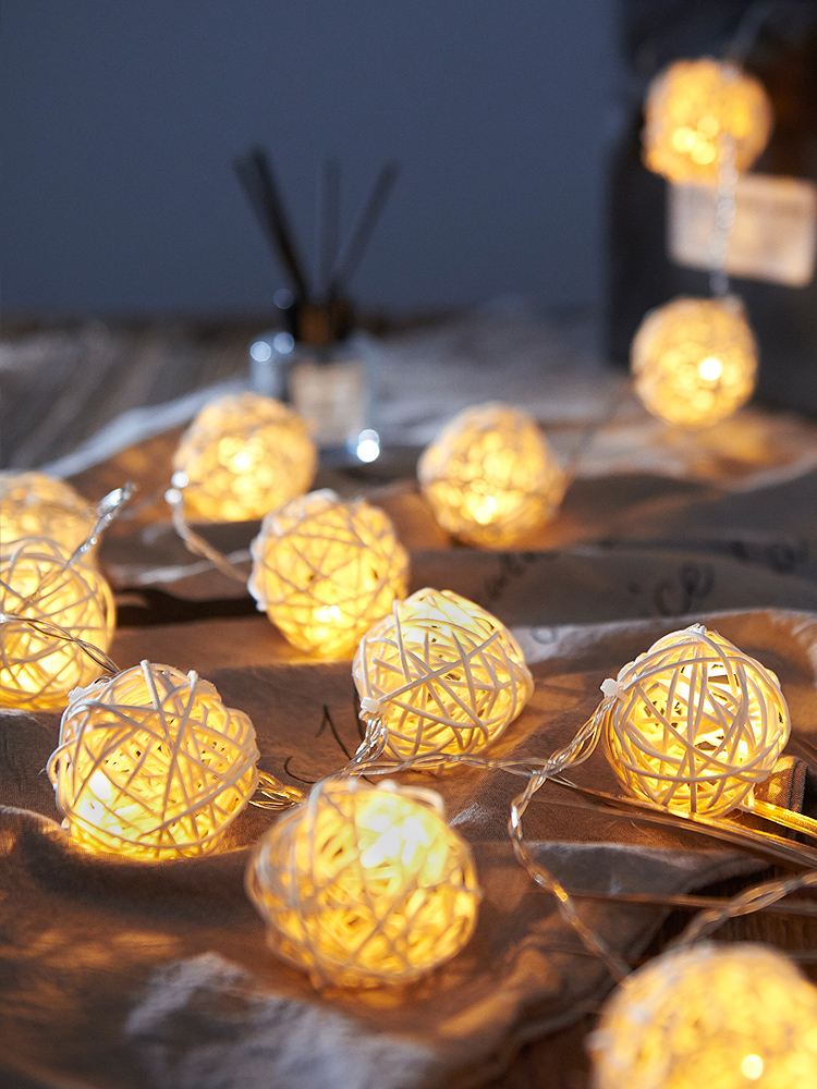 Sepakchuk small lantern flashing light string starry girl heart room decoration net red light bedroom decoration star light string