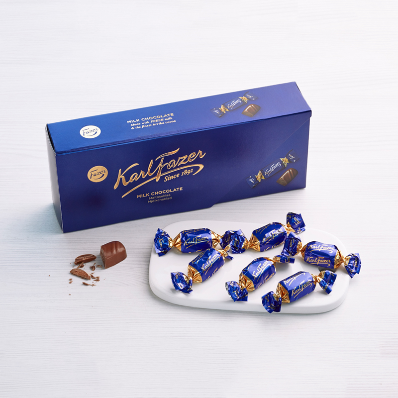  芬兰原装进口Fazer 卡菲泽牛奶巧克力礼盒装 新年礼盒情人节礼物