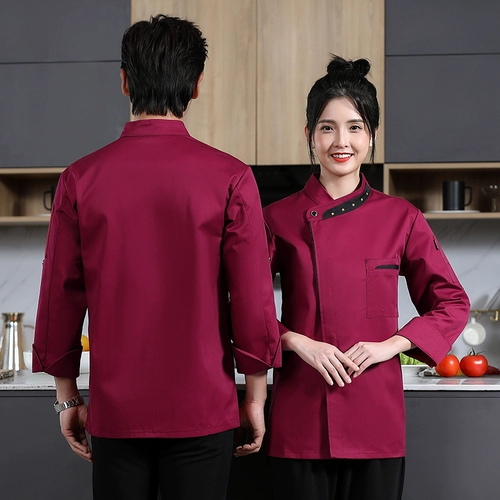 Старший шеф -повар рабочая одежда с длинными рукавами мужски осень и зимний отель западные ресторан магазин торт магазин пекарь