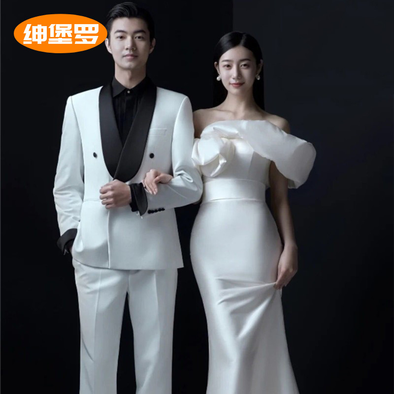 Suit suit male youth wedding suit Korean version casual formal jacket male exhibition dress photo studio photo photography
