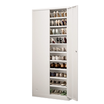 Shoe cabinet home door simple steel lockable door entry cabinet entrance corridor shoe rack iron storage cabinet