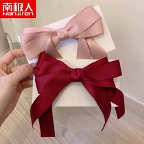 Red bow hairclip hair accessories Net red back of the head jk top clip Japanese wind hair card hair rope Yu Shuxin big clip