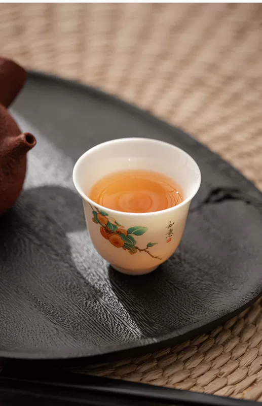 chen su cao cap Sân nhỏ đáp ứng phong cách Trung Quốc đơn giản Dehua sứ trắng tách trà Kung Fu trà đặt tách trà cốc đơn trà hộp quà tặng tùy chỉnh chén chiết yêu chen gom