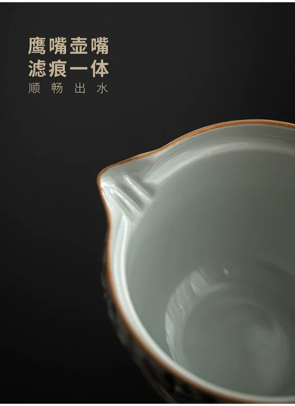 Khoảng sân nhỏ gặp bộ trà du lịch cá rồng xanh trắng cổ di động nhanh chóng một bình một hoặc hai tách trà tùy chỉnh bộ ấm trà du lịch bộ ấm pha trà du lịch