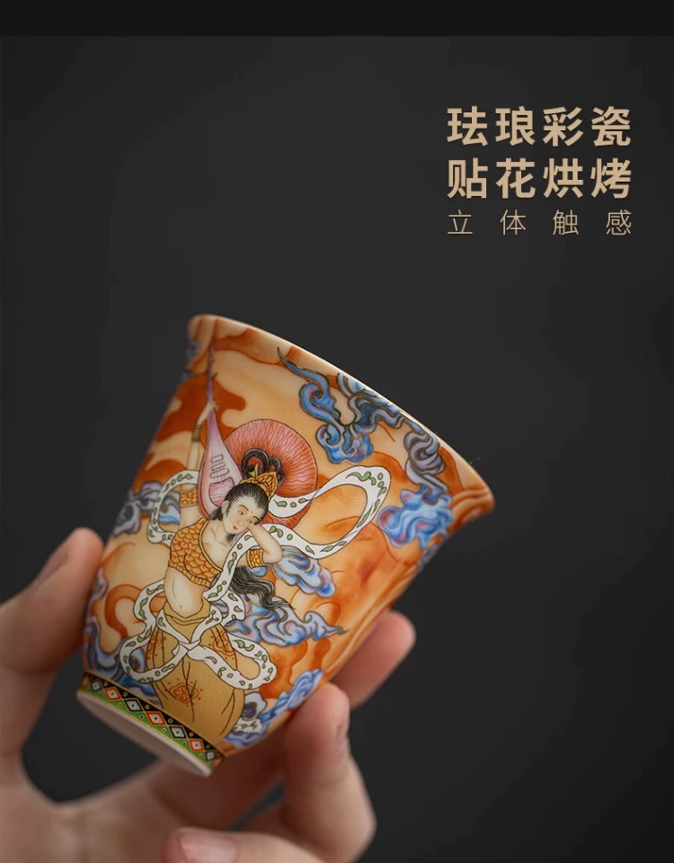 Xiaoyuan đáp ứng phong cách Trung Quốc mới men gốm mùi hương cốc Kung Fu bộ trà Kung Fu phong cách Trung Quốc trà Đôn Hoàng cốc đơn ấm sứ trắng chén sứ