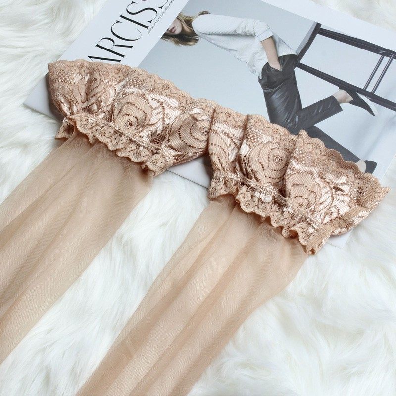 Silk stocking female half-leg long cylinder over knee with long thin section of breathable tube socks anti-slip high cylinder summer thigh sock