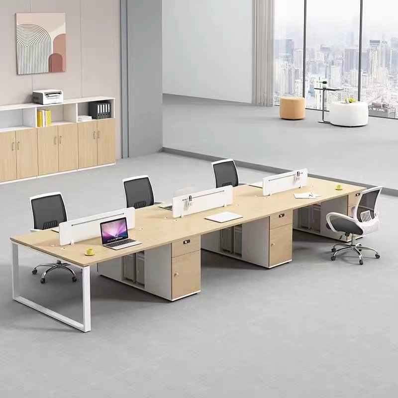 Chengdu staff desk and chair combination of simple modern 4 6 - person staff desk office furniture screen position
