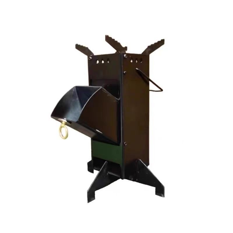 Portable Folding Water Boiling Stove, Stainless Steel Small Camping Cookware, Wood-Burning Household Smokeless Vaporizer Stove, Firewood Stove