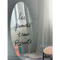 ins creative suspension sign mirror plaque online red coffee shop Milk Tea Shop Personality Photoshoot Advertising Display Cards