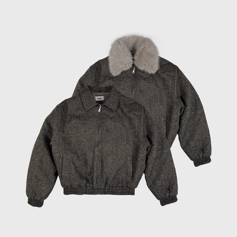 Lamb Wool Jacket*4Junks* Detachable Fur Collar, Warm Fleece Lining, Autumn and Winter Wind-Resistant Wool Jacket