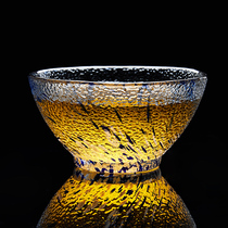 Longshan Hall Tea Cup Glass Korn Tea Cup Single Pure Handmade Chinese Style Tea Drinking Cup Hammer tea Herbal Tea Bowl