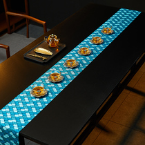 Longshan Hall Tea Mat New Chinese Meditation Waterproof Tea Table Tableclotch Tea Flag Tea Set Accessories High-end Embroidered Brocade Tea Towels