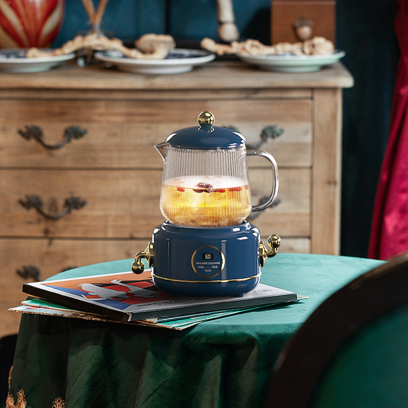 Office Home Mini electric saucepan wellness kettle Multi-functional mini small flower teapot fully automatic glass electric hot cup