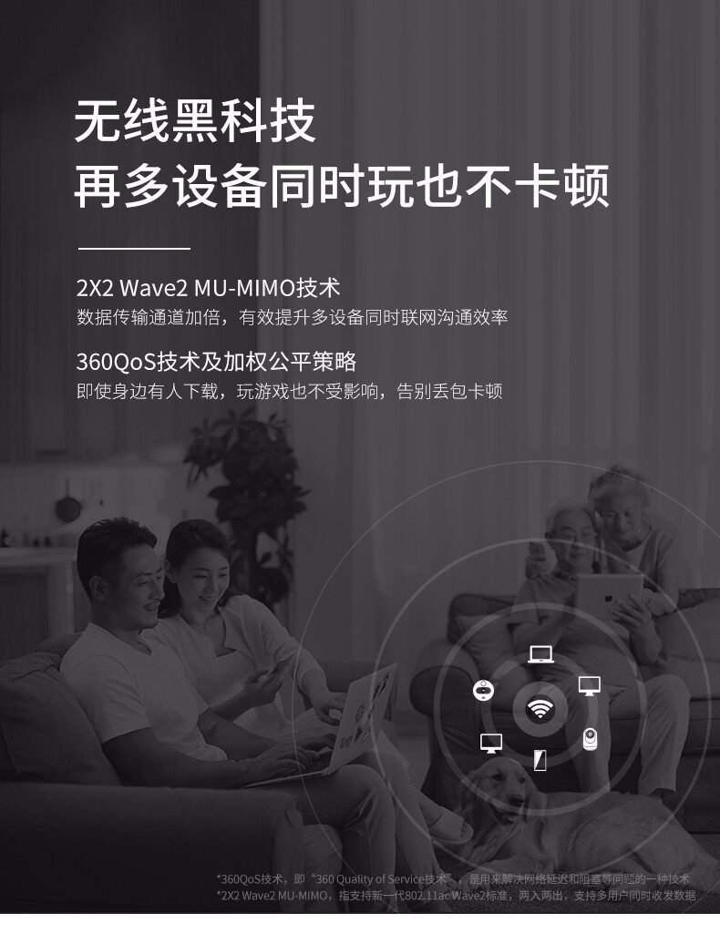 360 V5S 双频1200M 家用穿墙双核路由器 图8