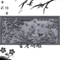Ancient Tang imitated ancient brick sculptures in Chinese style reliefs with hundreds of views of the landscape of Fengshan Mountain and the decoration of the wall surface of the large shadow wall