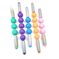 Home fitness yoga stick leg muscle relaxation massage sports roller hedgehog ball fascia meridian elastic stick