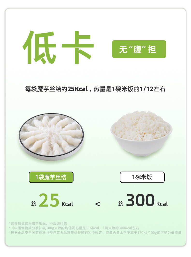 巨诺 西南大学魔芋丝结 330g*2袋 0脂低卡 图7