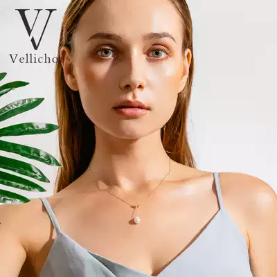 2021 new designer 925 silver pearl Xiang female light luxury niche choker temperament tide Net red pendant