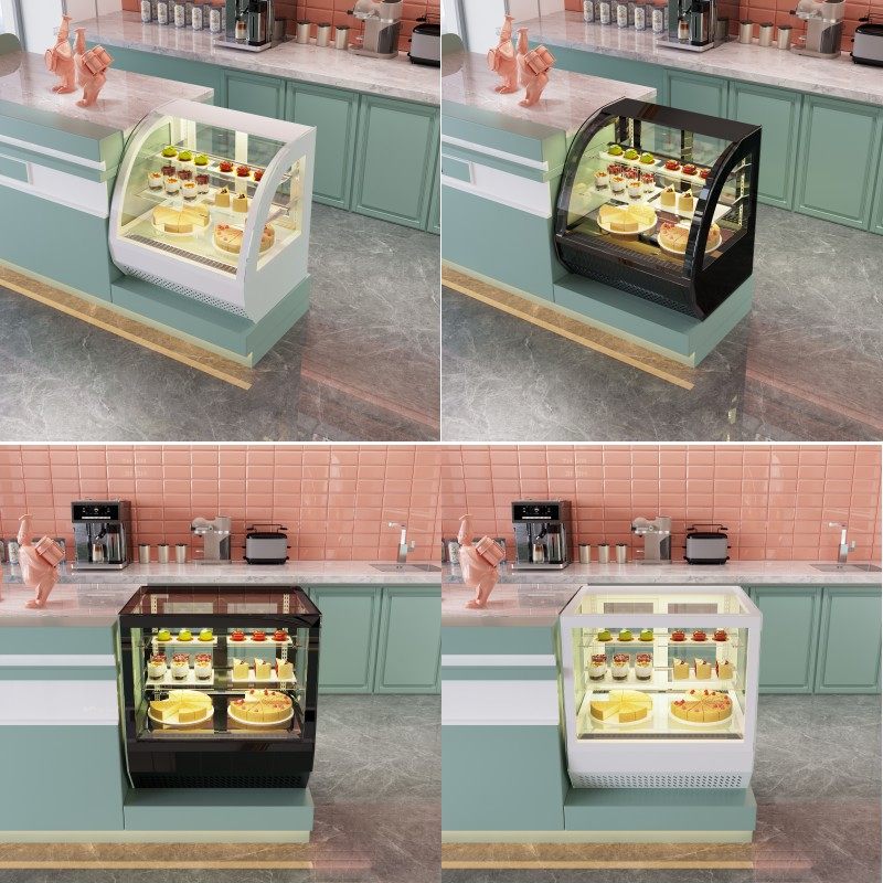 Convenience store cooked refrigeration display counter-style bake cake cake cabinet small milk tea shop fruit bar fresh cabinet