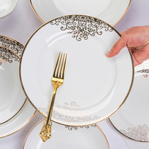 Jingdezhen ceramic plate dish plate Household creative European new fish plate large plate Bone China tableware single