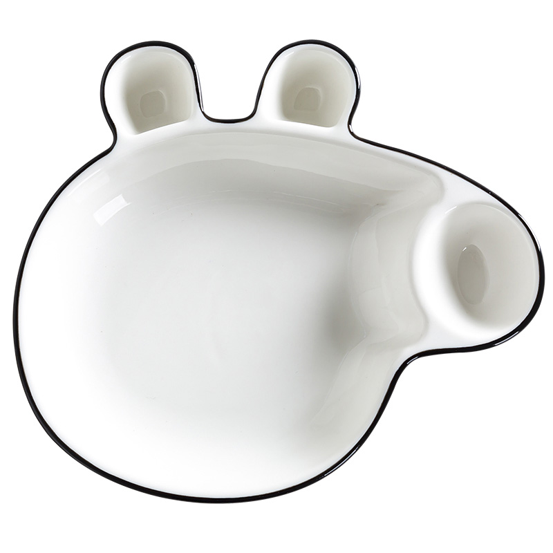 Ceramic cent eat dish home plate plate of creative move cartoon means separated dishes one children tableware