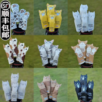 Export Japanese and Korean cartoon lazy cat universal wooden club cover golf club cover club head cover ugly cat protective cover