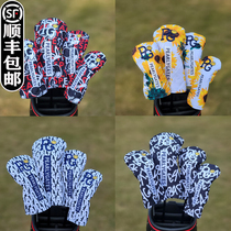 Exported to Japan and South Korea PG smiley face golf club cover club head cover ball head protective cap cover fabric universal for men and women